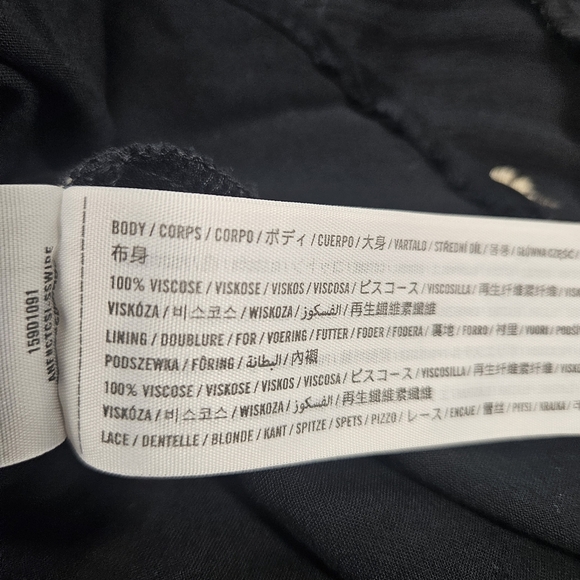 Abercrombie & Fitch Floral Hi Low Dress Black Ruffle Sundress Flower Size XSP - Picture 10 of 16